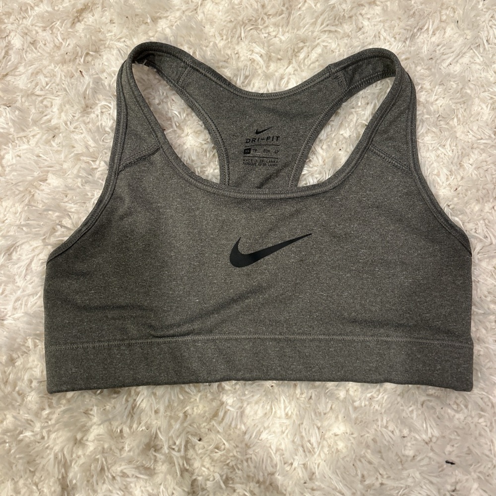 Nike Gray Sports Bra Performance Intimates